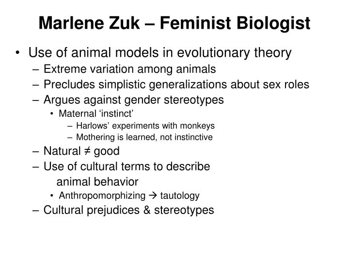 Marlene Zuk Animal Models And Gender